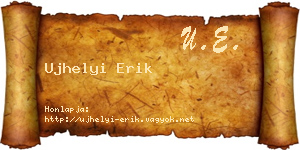 Ujhelyi Erik névjegykártya